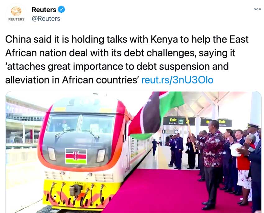 China, Kenya Close to Reaching Debt Relief Deal