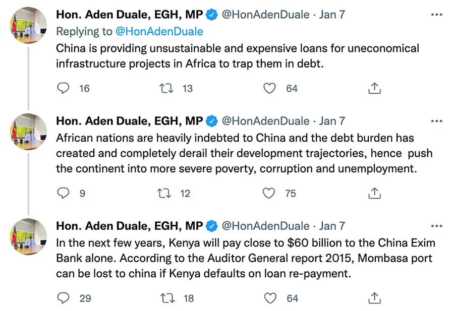         
        
            
            
        
    Fact-Checking a Kenyan MP’s Assertions About the Risks of Borrowing From China