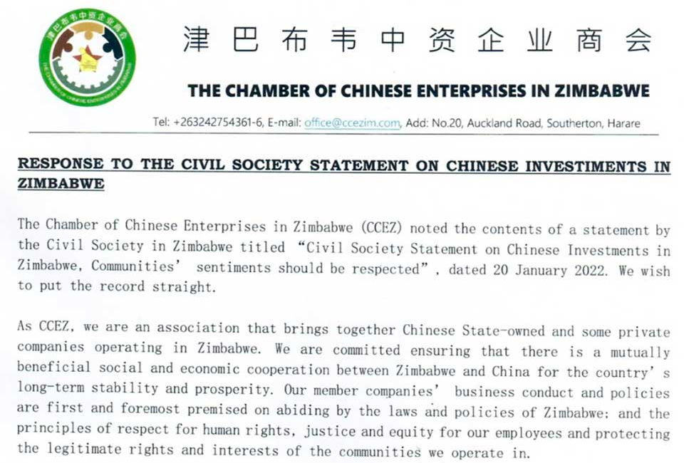         
        
            
            
        
    Heated Confrontation Between Chinese Businesses and Civil Society Groups Intensifies in Zimbabwe