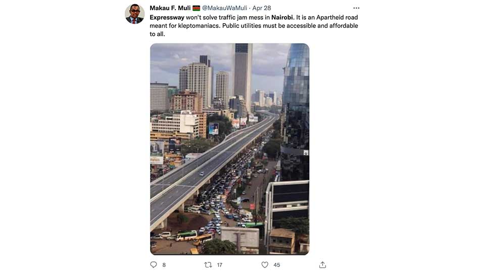        
        
            
            
        
    Mounting Public Anger in Nairobi Over the Perception of Infrastructure “Apartheid”