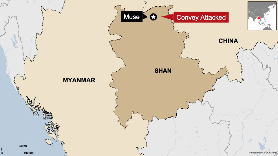 China Myanmar Ties Further Strained After Truck Convoy Torched After   China Myanmar 