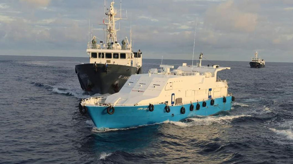         
        
            
            
        
    The Philippines Navy Used Armor-Plated Vessel to Protect Against Chinese Water Canons