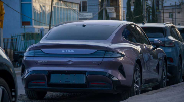 A Xiaomi SU7 outside a car yard in Addis Ababa. More Chinese EV brands are finding their way into Ethiopia. Photo / Mesay Tefera / Sarah Assefa