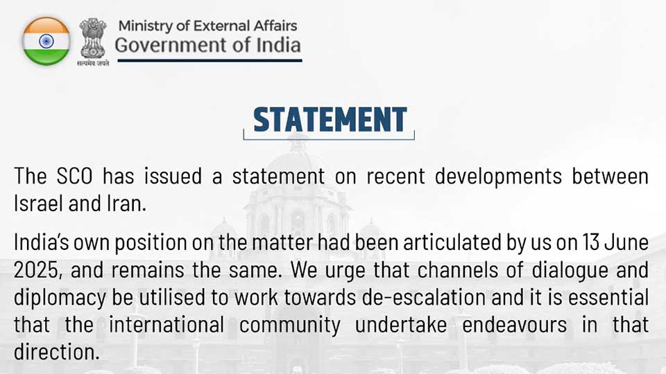India Upset With SCO Over Statement Denouncing Israel