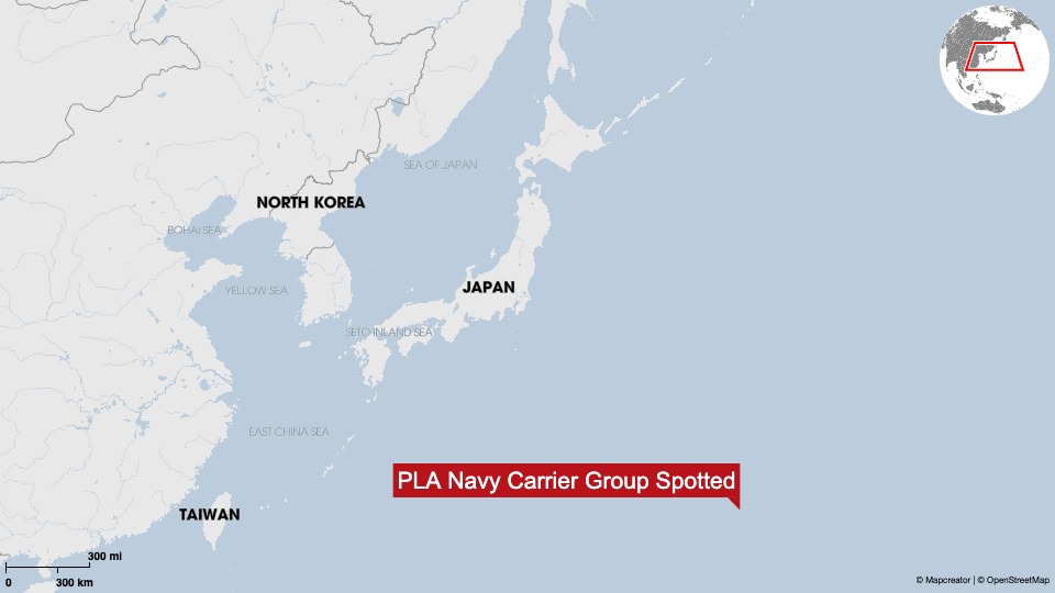        
        
            
            
        
    Chinese Aircraft Carrier Enters Japan’s Economic Waters: Tokyo