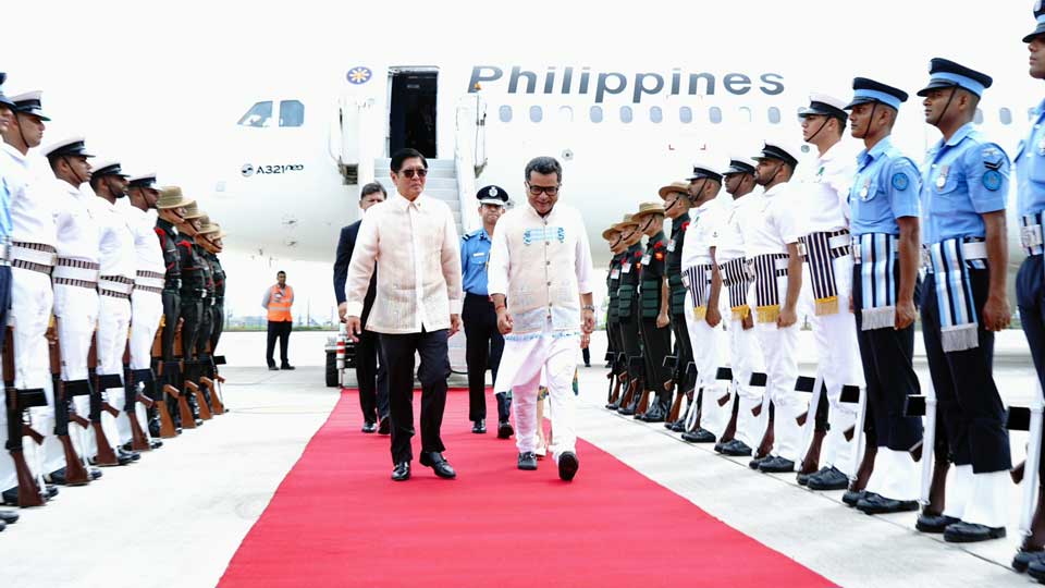         
        
            
            
        
    Philippines’ Marcos in India as Navies Hold Joint Drills