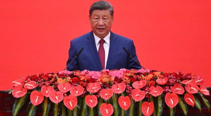 China “Unstoppable,” Says Xi With Kim, Putin at His Side