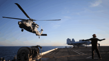 The U.S. Navy says a Sea Hawk helicopter and an F/A-18F Super Hornet crashed in the South China Sea on October 26, 2025.