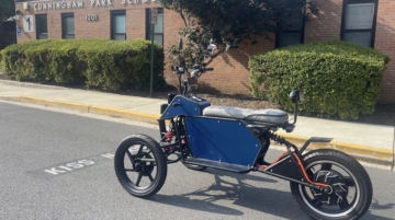 A three-wheeler bike by Nigeria’s SiltechWorld. The company has exported the EV to the U.S. Photo / SiltechWorld