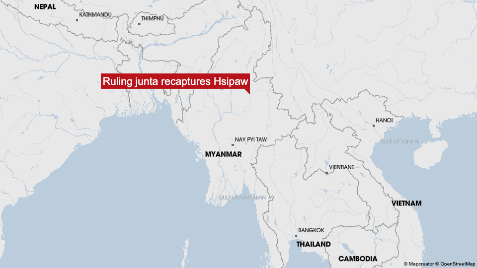         
        
            
            
        
    Myanmar Junta Recaptures Town on China Trade Rout