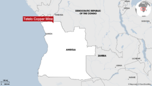 The Angola Tetelo Copper Mine. The country has made its first major copper export.