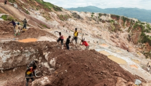 Laborers dig at the Rubaya coltan mine, in the town of Rubaya, which is controlled by M23 rebels, in the eastern Democratic Republic of Congo March 24, 2025. Congo has offered tantalum deposit under M23 control to US in minerals pact. Photo / REUTERS / Zohra Bensemra