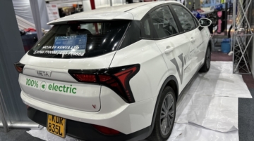 A NETA V on display in Nairobi, Kenya during an electric vehicle showcase. Despite launching EV policies, some African countries like Kenya are still holding onto oil due to the revenues they generate from it which will slow down EV adoption. Photo / Njenga Hakeenah /CGSP