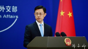 Chinese Foreign Ministry spokesperson Guo Jiakun speaking at the regular press briefing in Beijing on March 9, 2026. Image via the Chinese Ministry of Foreign Affairs