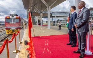 Kenya's Deputy President Kithure Kindiki with Han Zheng, the Vice President of the People’s Republic of China during the flag-off of the first consignment of exports to China under the Zero Tariff Agreement in this March 23, 2026 photo. Photo / @MITIKenya