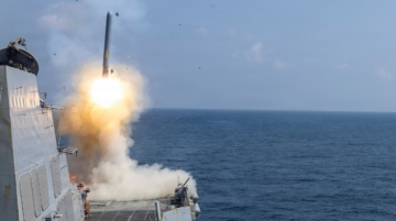 The U.S. Navy Arleigh Burke-class guided-missile destroyer USS Delbert D. Black fires a Tomahawk Land Attack Missile (TLAM) in support of the Operation Epic Fury attack on Iran from an undisclosed location February 28, 2026. U.S. Navy/Handout via REUTERS THIS IMAGE HAS BEEN SUPPLIED BY A THIRD PARTY