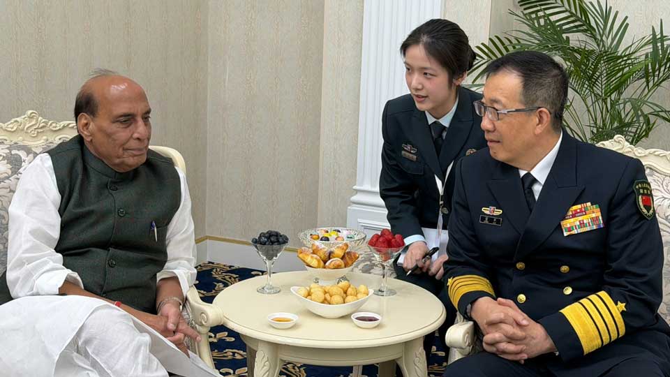 China and India’s Defense Ministers Hold Sideline Talks in Sign of Easing Frictions