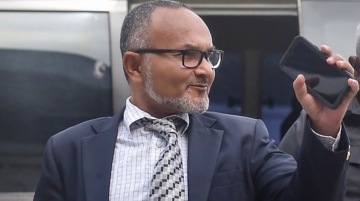 Matthew Wale, Leader of the Opposition in Solomon Islands, arrives at the Parliament House to attend the new prime ministerís voting session in Honiara on May 2, 2024. Lawmakers in China's South Pacific ally Solomon Islands elected Wale as prime minister on May 15. Photo / Alarics FUGUI / AFP